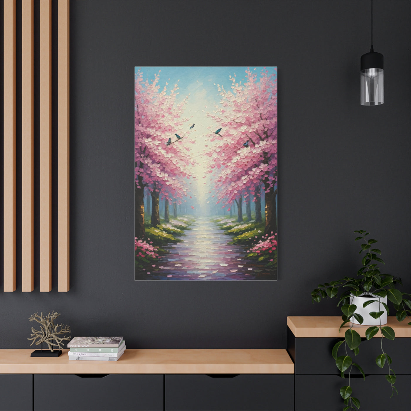 Contemporary Sakura Garden Painting Wall Art & Canvas Prints