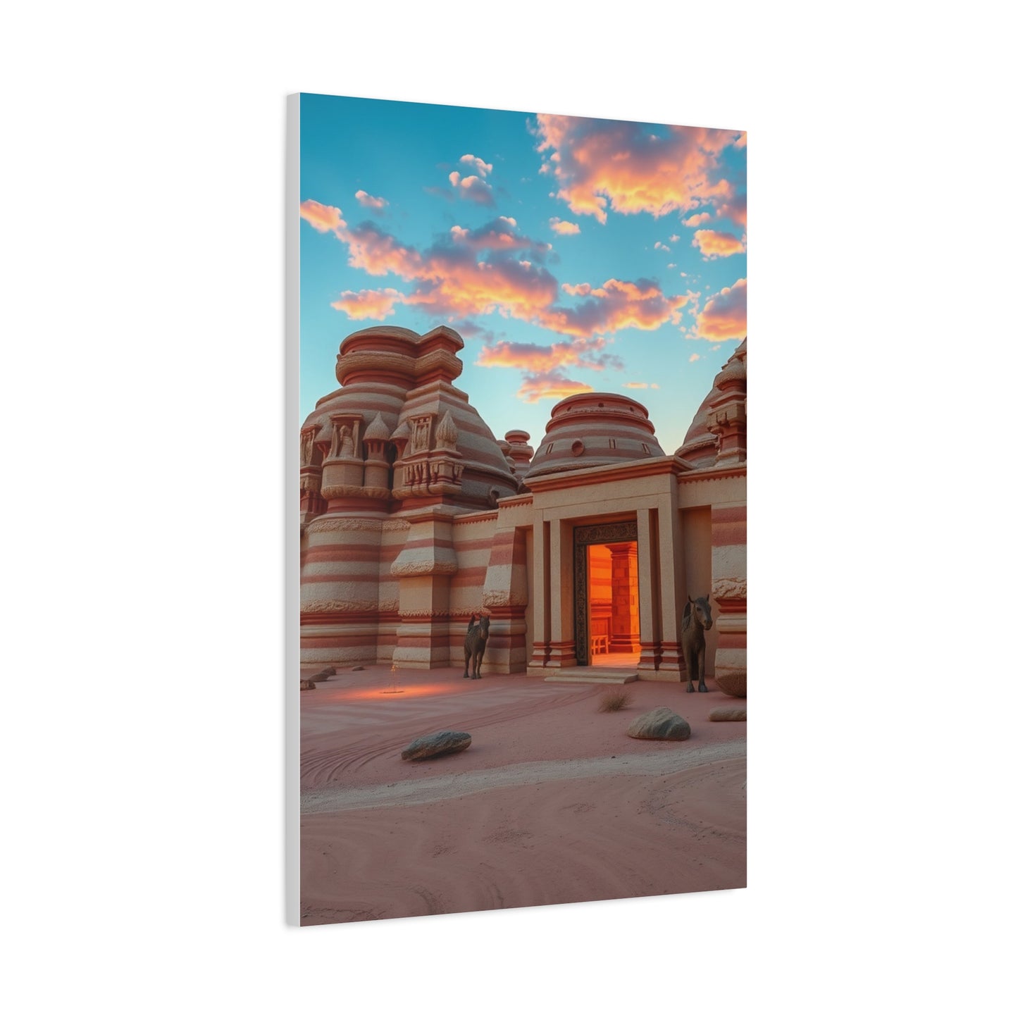 Sunlit Oasis Tableau Wall Art & Canvas Print
