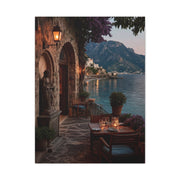 Amalfi Coast Candlelit Terrace Wall Art & Canvas Print