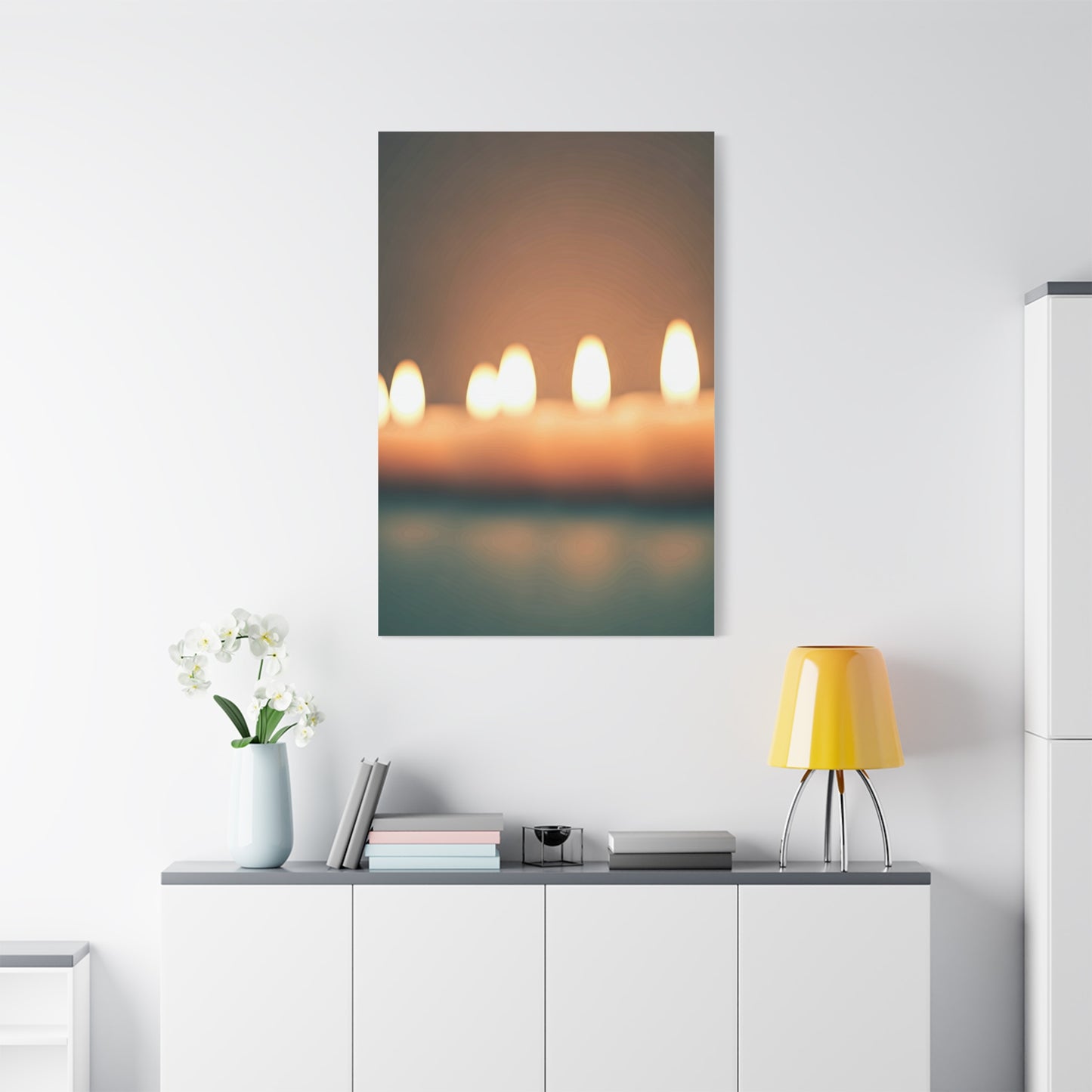 Warm Candlelight Glow Minimal Art Wall Art & Canvas Prints