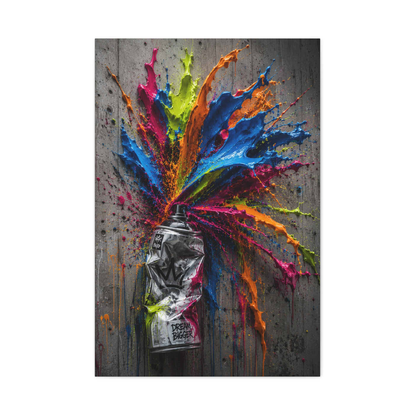 Exploding Spray Paint Creativity Street Wall Art & Canvas Print