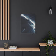 Aerial Navy Ocean Wave Perspective Wall Art & Canvas Print