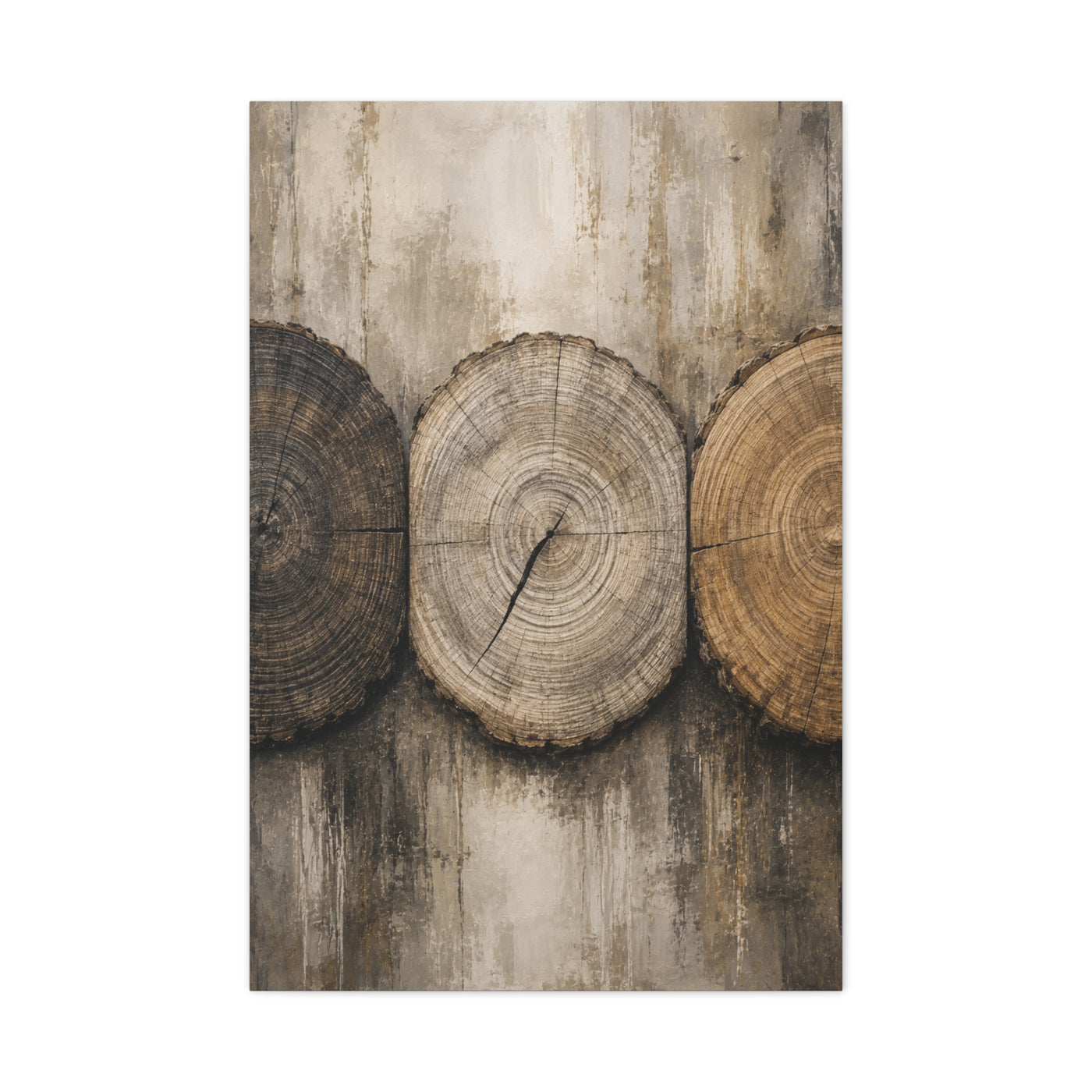 Natural Wood Grain Tree Rings Abstract Trees Wall Art & Canvas Print