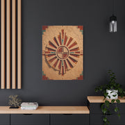 Sacred Sunburst Geometry Southwest Wall Art & Canvas Print