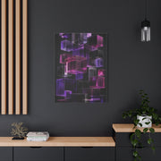 Floating Violet Glass Cubes Wall Art & Canvas Print