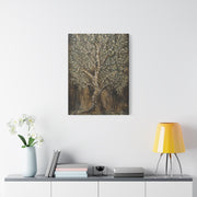 Golden Abstract Tree Texture Luxury Trees Wall Art & Canvas Print