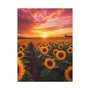 Golden Horizon Sunflower Field Wall Art & Canvas Print