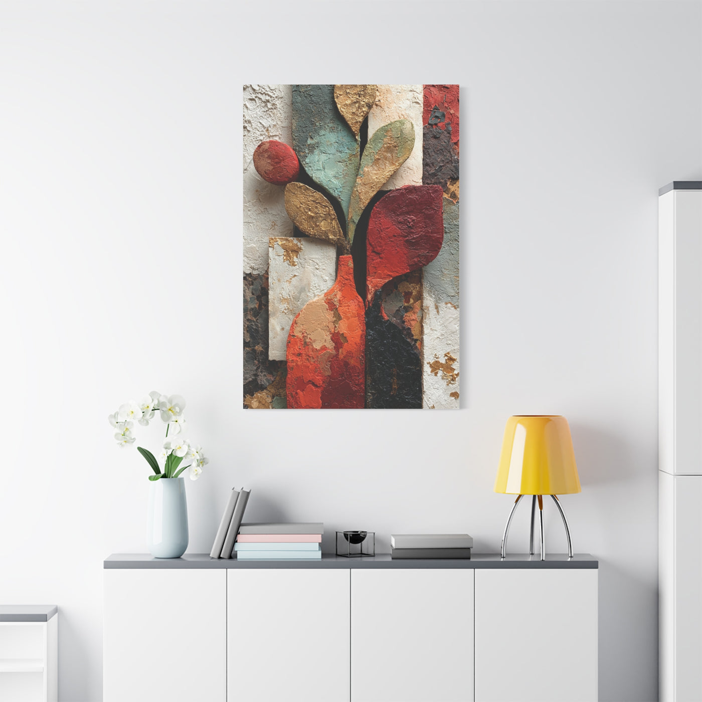 Sculptural Botanical Form Abstraction Wall Art & Canvas Print