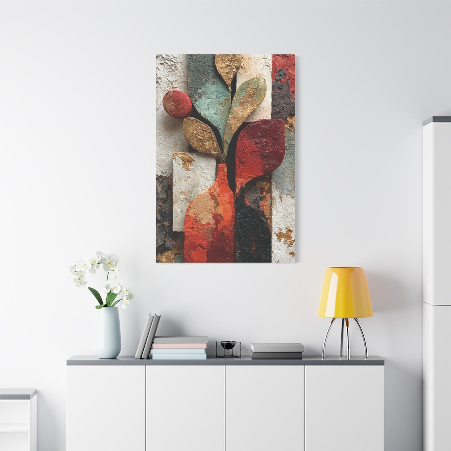 Sculptural Botanical Form Abstraction Wall Art & Canvas Print
