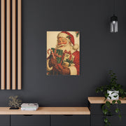 Vintage Americana Santa with Presents Wall Art & Canvas Print