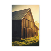 Sunlit Barn with Side Light Glow Wall Art & Canvas Prints