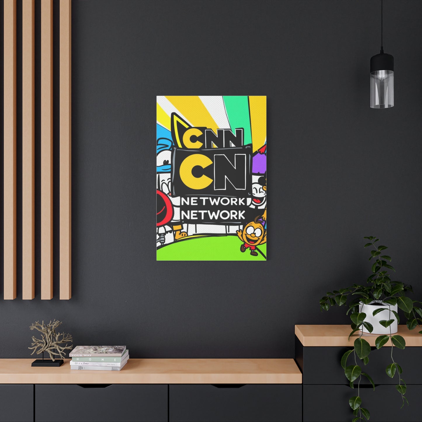 Chic Cartoon Mosaic Canvas Wall Art & Canvas Print