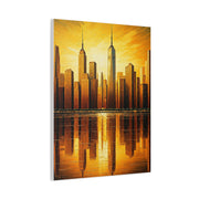 Skyline Reflections in Gold Wall Art & Canvas Prints
