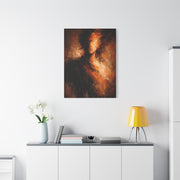 Expressionist Orange Portrait Abstraction Wall Art & Canvas Print
