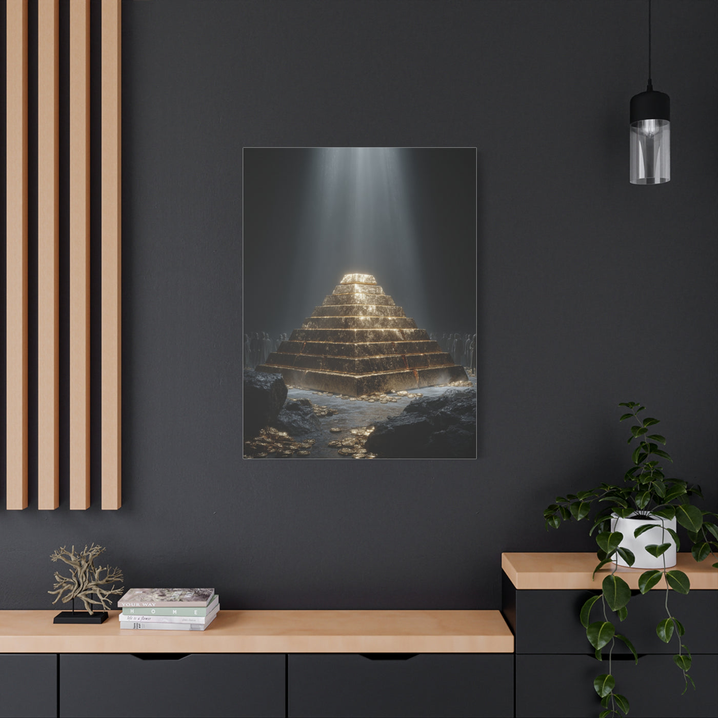 Monumental Gold Pyramid Treasury Wall Art & Canvas Print