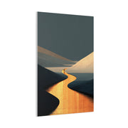 Minimal Gold Desert Horizon Wall Art & Canvas Print