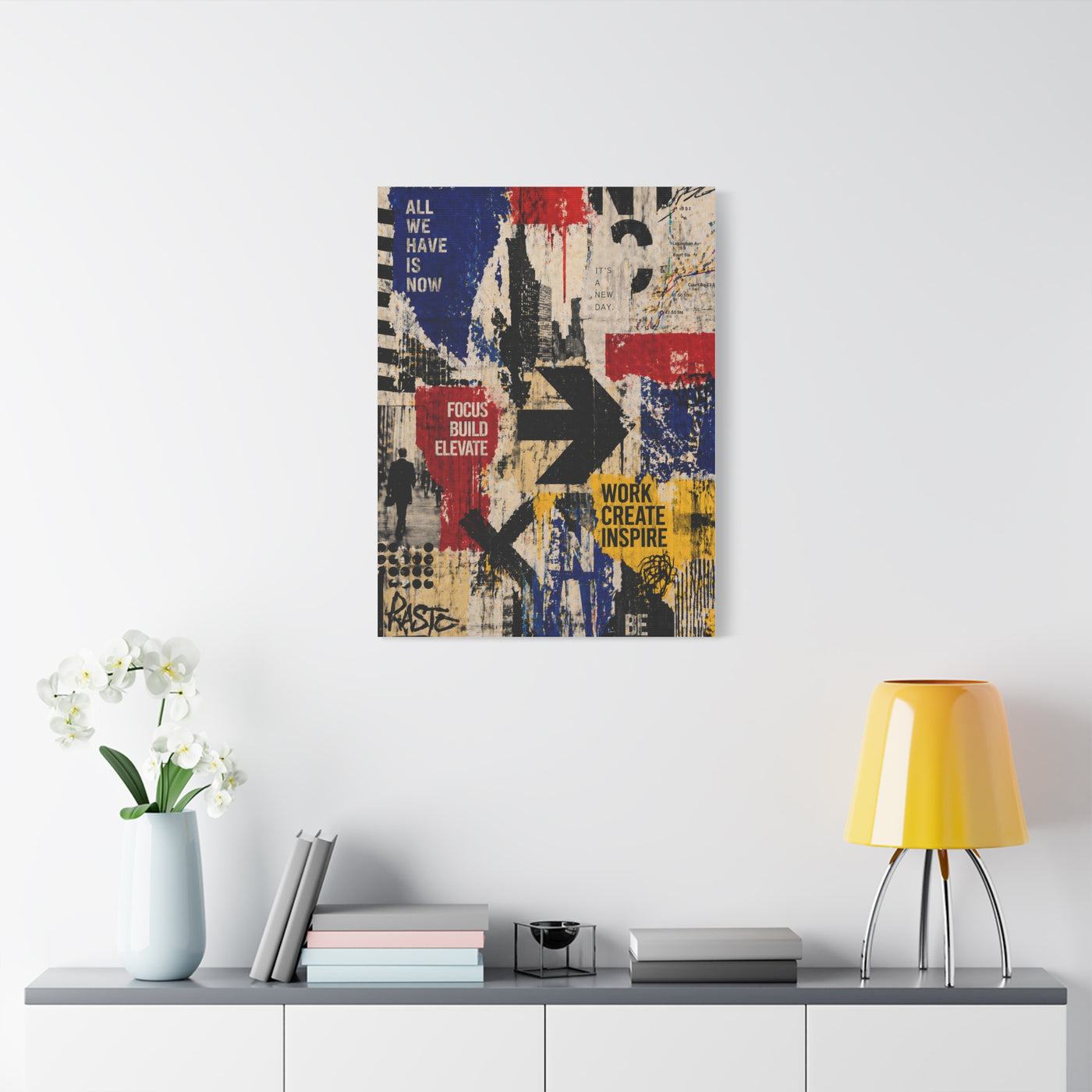 Urban Motivation Collage Statement Wall Art & Canvas Print