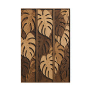 Layered Monstera Wood Panel Tropical Wall Art & Canvas Print