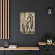 Geometric Horse Modern Ranch Study Wall Art & Canvas Print