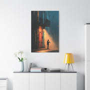 French Quarter Trumpet Silhouette Wall Art & Canvas Print