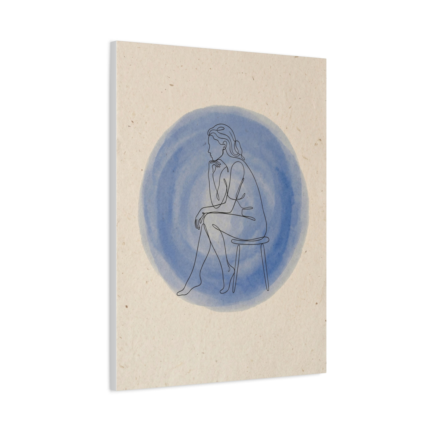 Minimal Thinker Line Art Composition Wall Art & Canvas Print