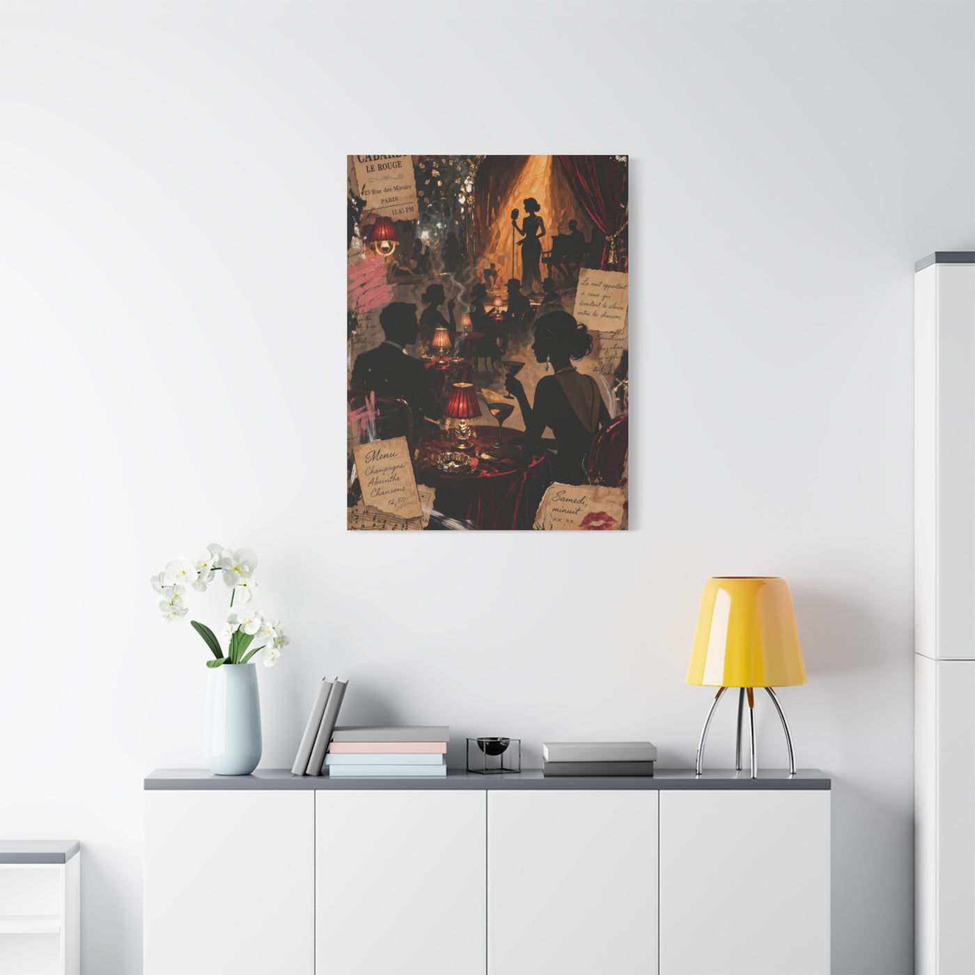 Cabaret Night Collage Scene Wall Art & Canvas Print