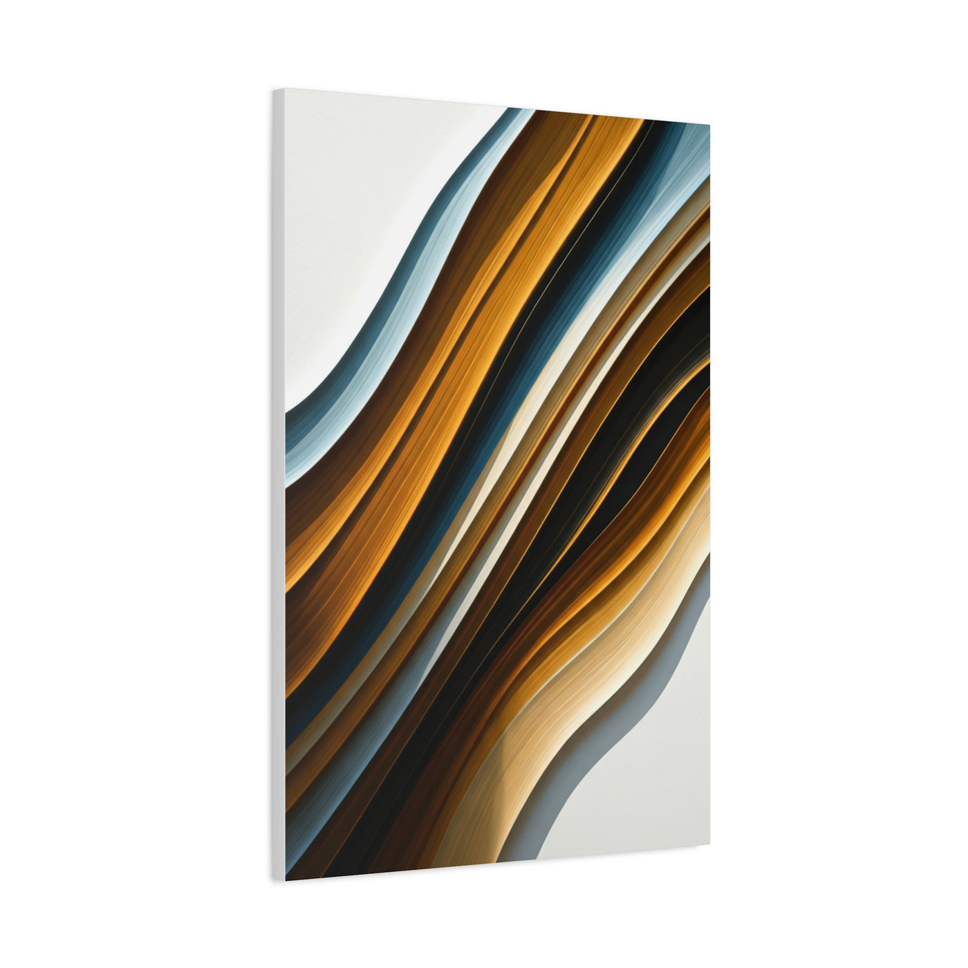 Warm Metallic Wave Abstract Wall Art & Canvas Prints