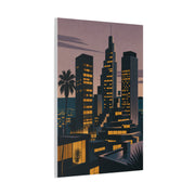 Retro Modern Skyline Dusk Wall Art & Canvas Print