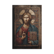 Christ Icon Mosaic Sacred Portrait Wall Art & Canvas Print