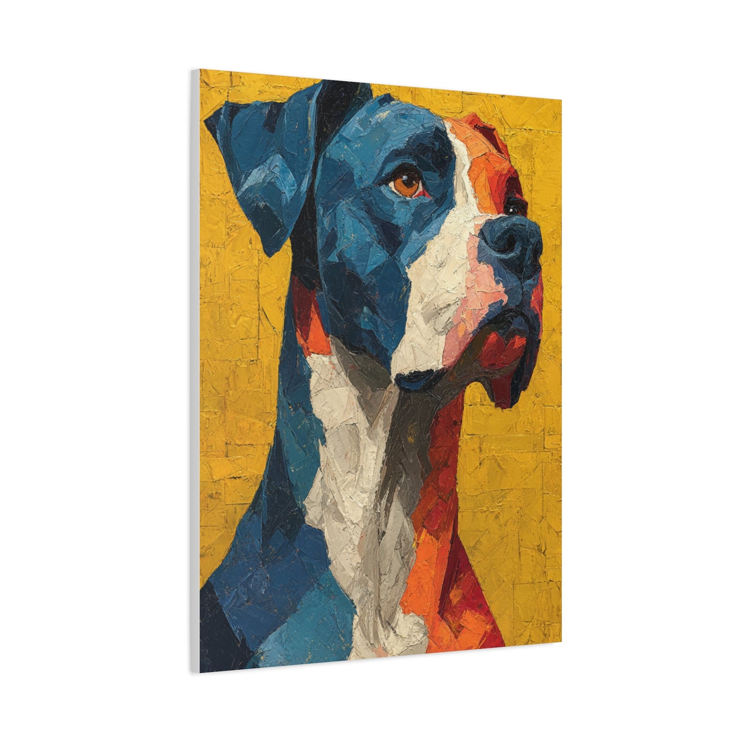 Boxer Abstract Color Portrait Wall Art & Canvas Print