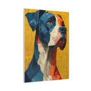 Boxer Abstract Color Portrait Wall Art & Canvas Print