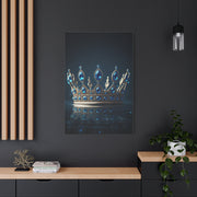 Royal Blue Crystal Crown Wall Art & Canvas Prints