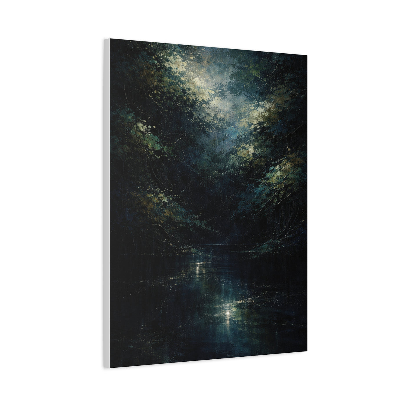 Nocturnal Forest Reflection Wall Art & Canvas Print