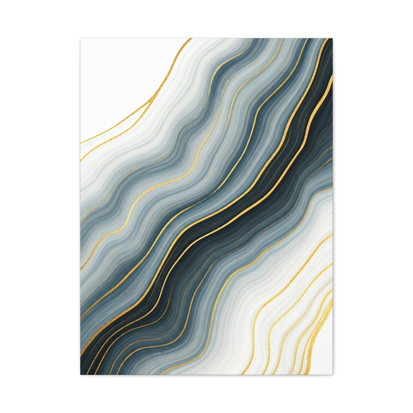 Grey Marble Gold Vein Abstract Wall Art & Canvas Prints
