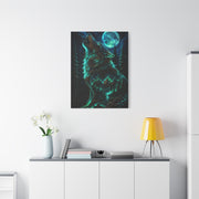 Celestial Spirit Wolf Dual Form Scene Wall Art & Canvas Print