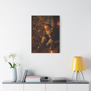 Santa and the Vintage Toy Train Wall Art & Canvas Print