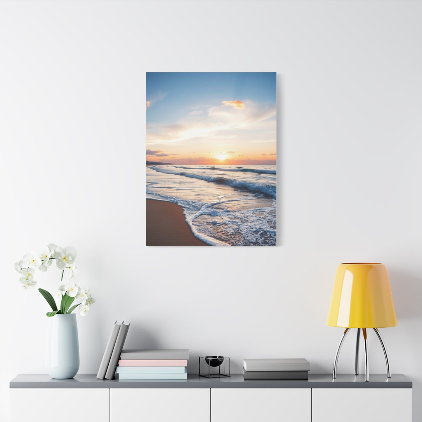 Beach Sunrise and Sunset Art Supreme Canvas Wall Art & Canvas Print