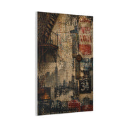Urban Vintage Collage Skyline Wall Art & Canvas Print