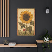 Heritage Field Sunflower Illustration Wall Art & Canvas Print
