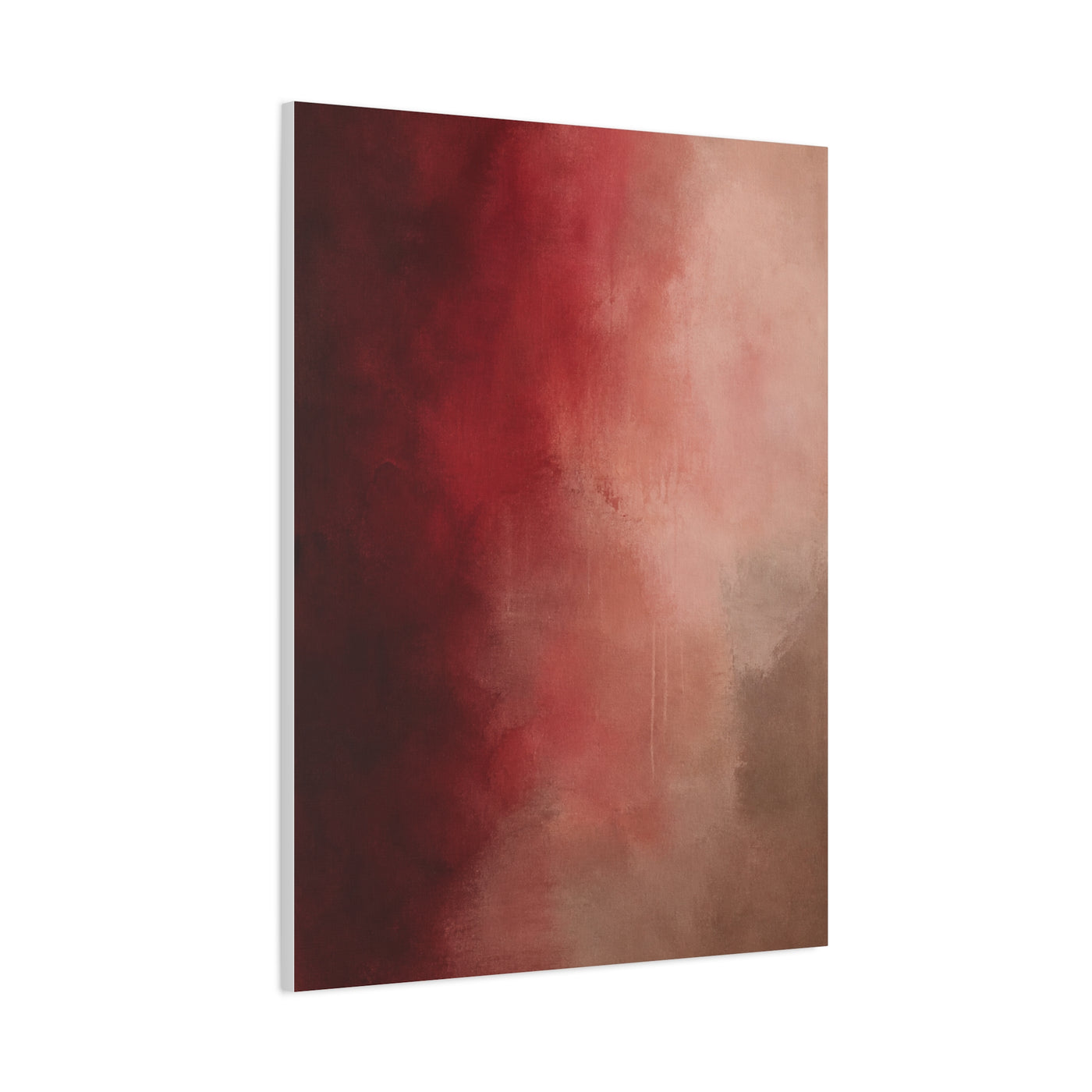 Burgundy Blush Color Field Abstraction Wall Art & Canvas Print