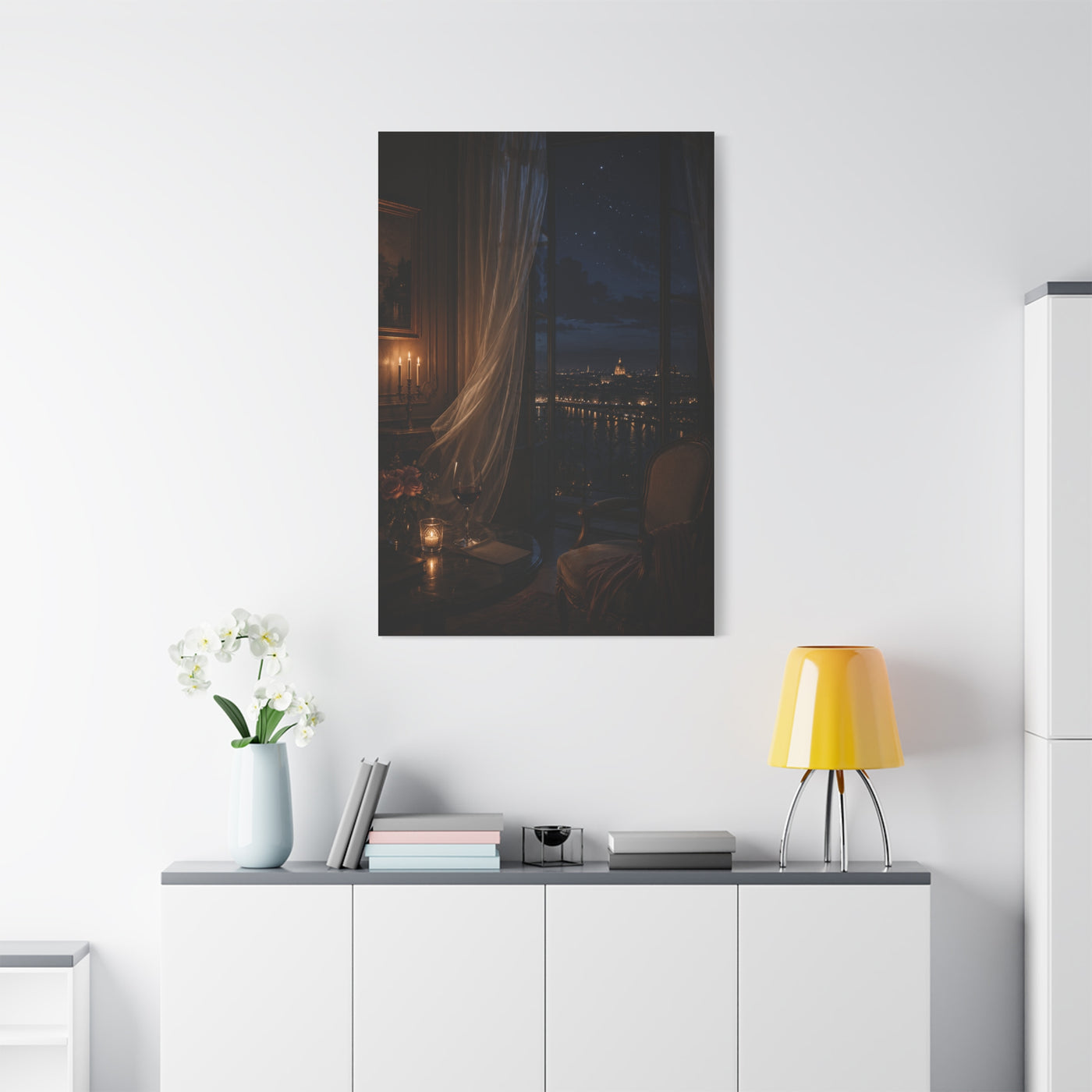 Candlelit Paris Night Romance Wall Art & Canvas Print