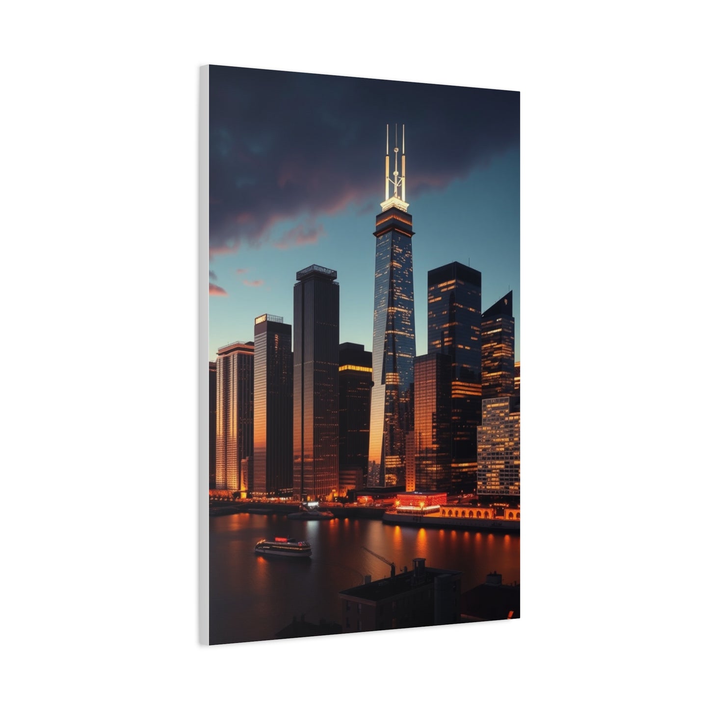 Chicago Skylines Art Supreme Canvas Wall Art & Canvas Print