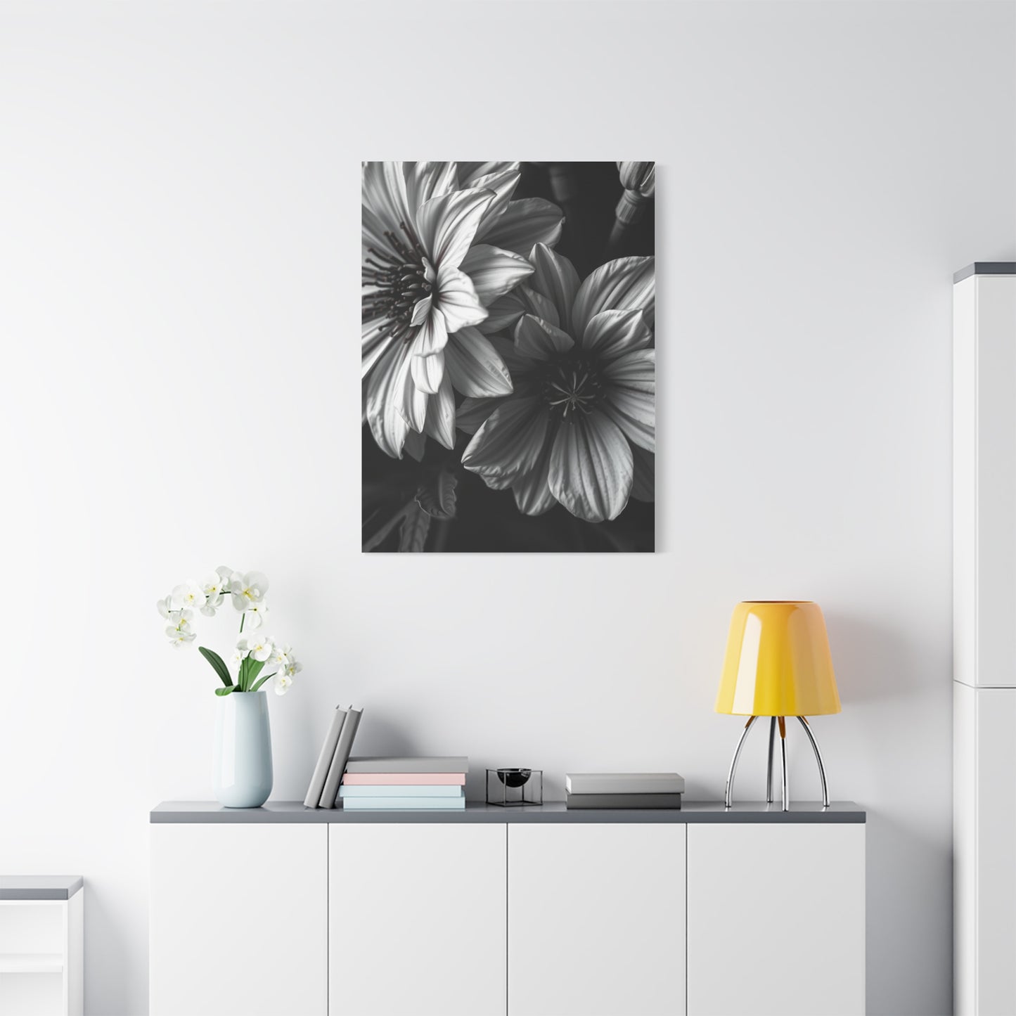 Opulent Petals in Duotone Wall Art & Canvas Print