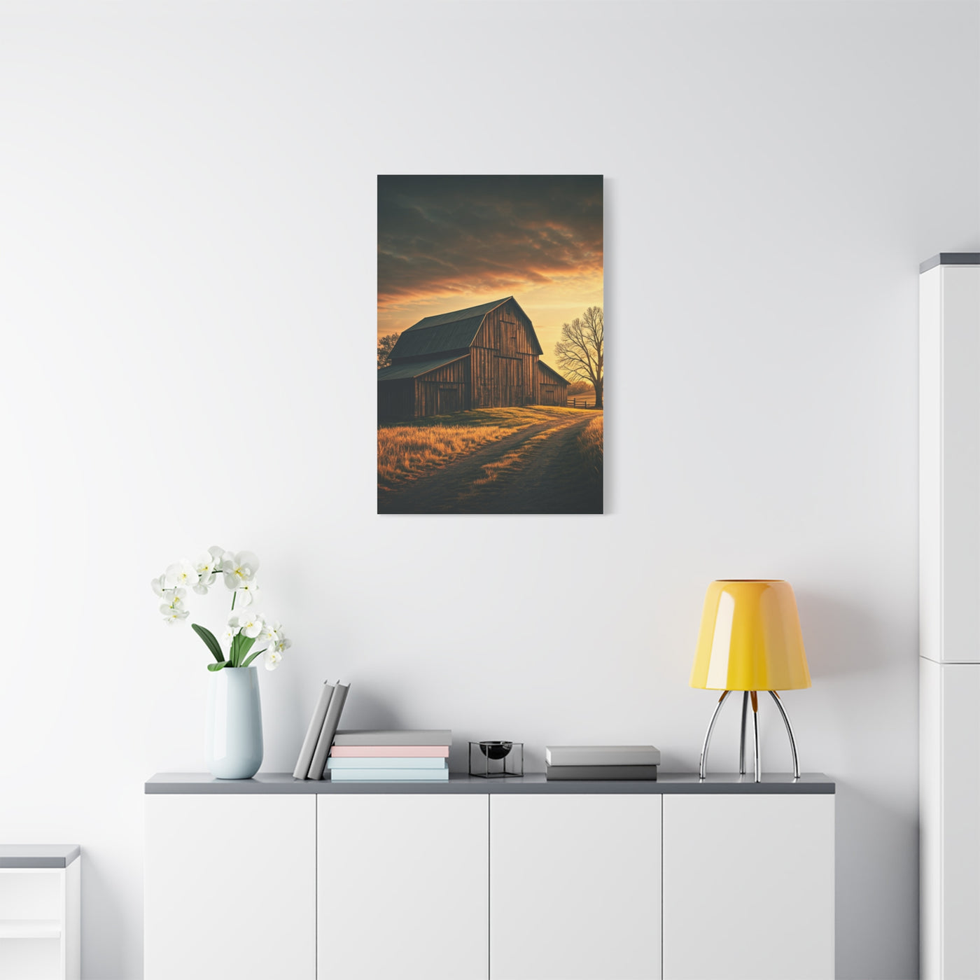 Rustic Barn Along the Country Path Wall Art & Canvas Prints