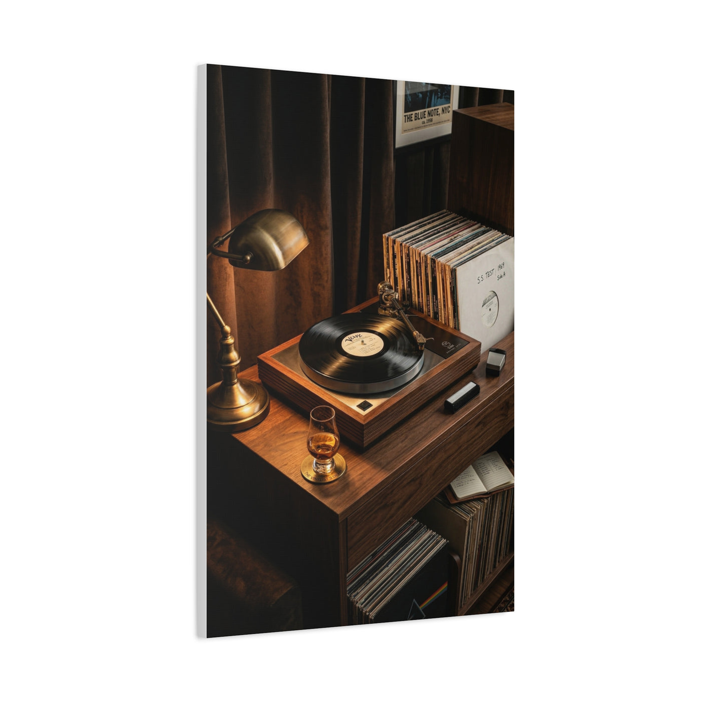 Jazz Vocalist Spotlight Performance Wall Art & Canvas Print