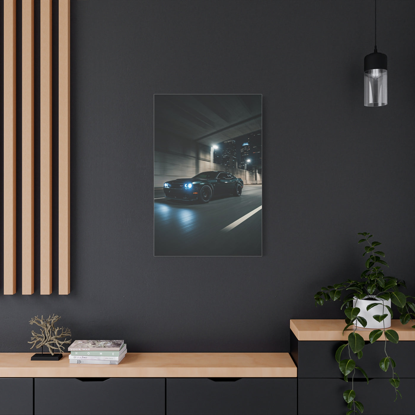 Dodge Challenger SRT Night Tunnel Motion Wall Art & Canvas Prints