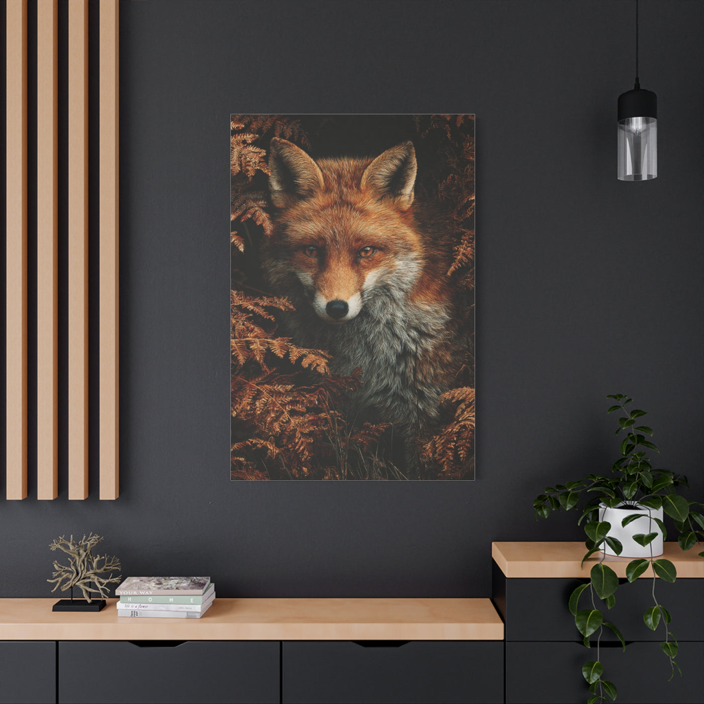 Autumn Woodland Fox Portrait Wall Art & Canvas Print