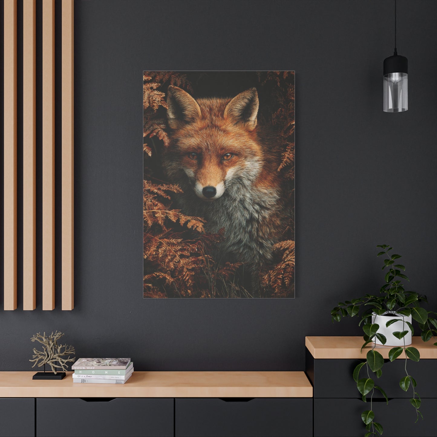 Autumn Woodland Fox Portrait Wall Art & Canvas Print