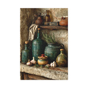 Rustic Ceramic Pantry Shelf Still Life Wall Art & Canvas Print