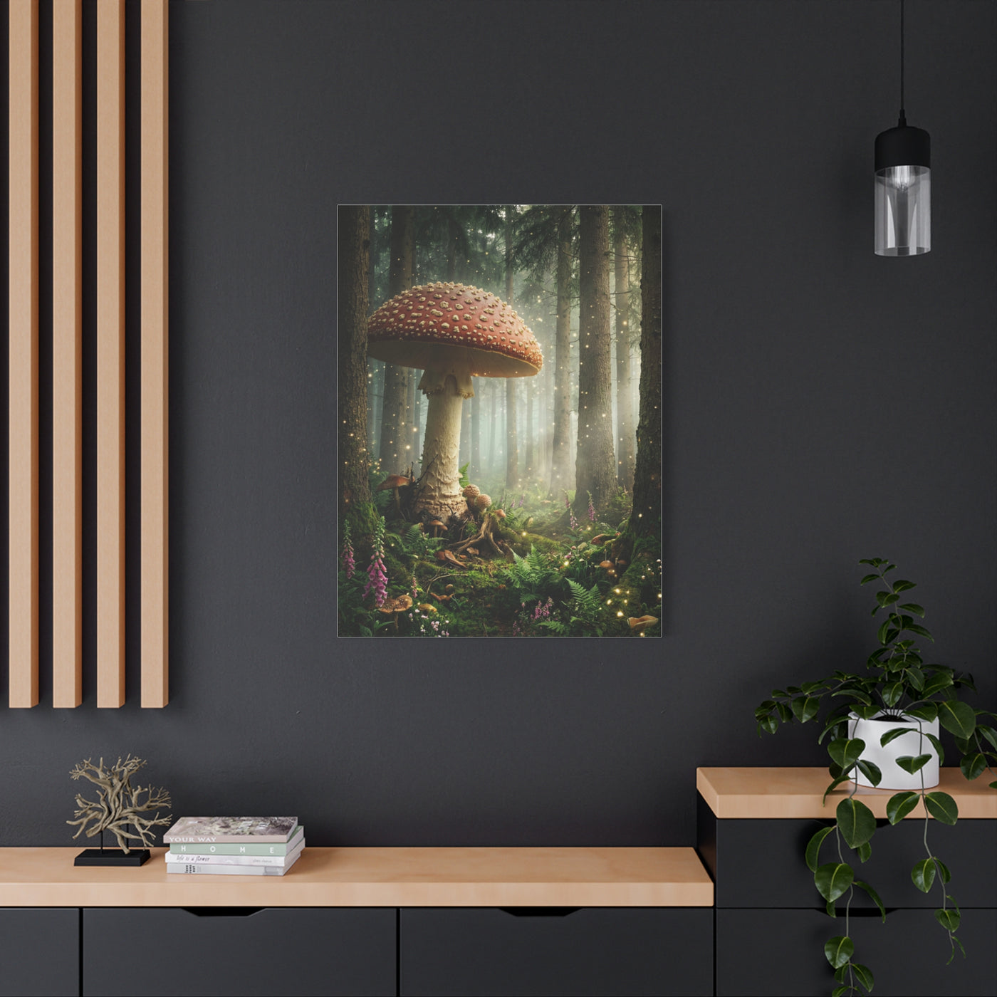 Enchanted Giant Amanita Forest Wall Art & Canvas Print